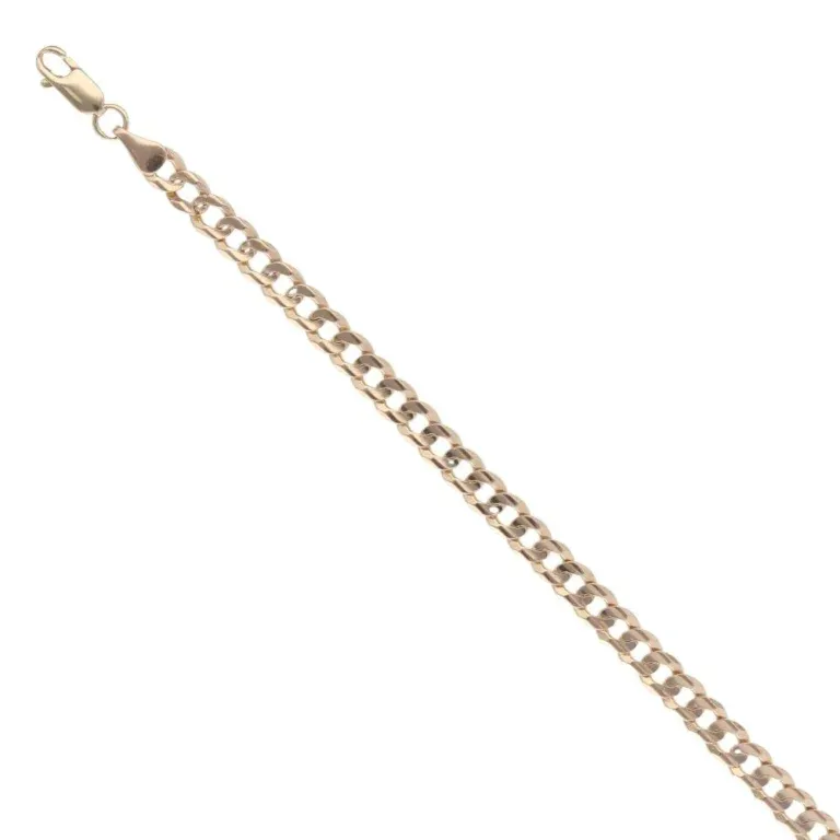 9ct Yellow Gold Curb Bracelet 9″