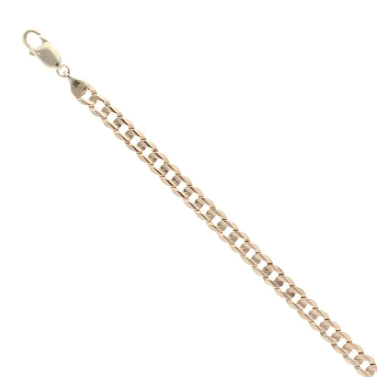 9ct Yellow Gold Curb Bracelet 8″