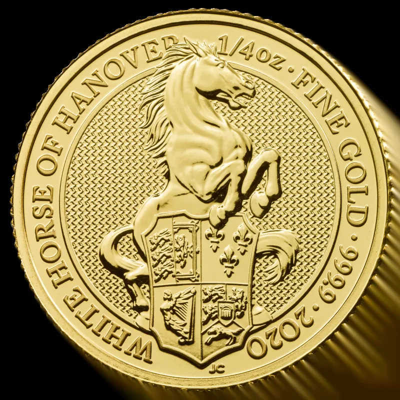 1/4 oz Queen’s Beasts White Horse of Hanover Gold Coin (2020)