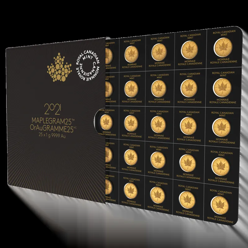 25 x 1g MapleGram25 | Gold | 2021