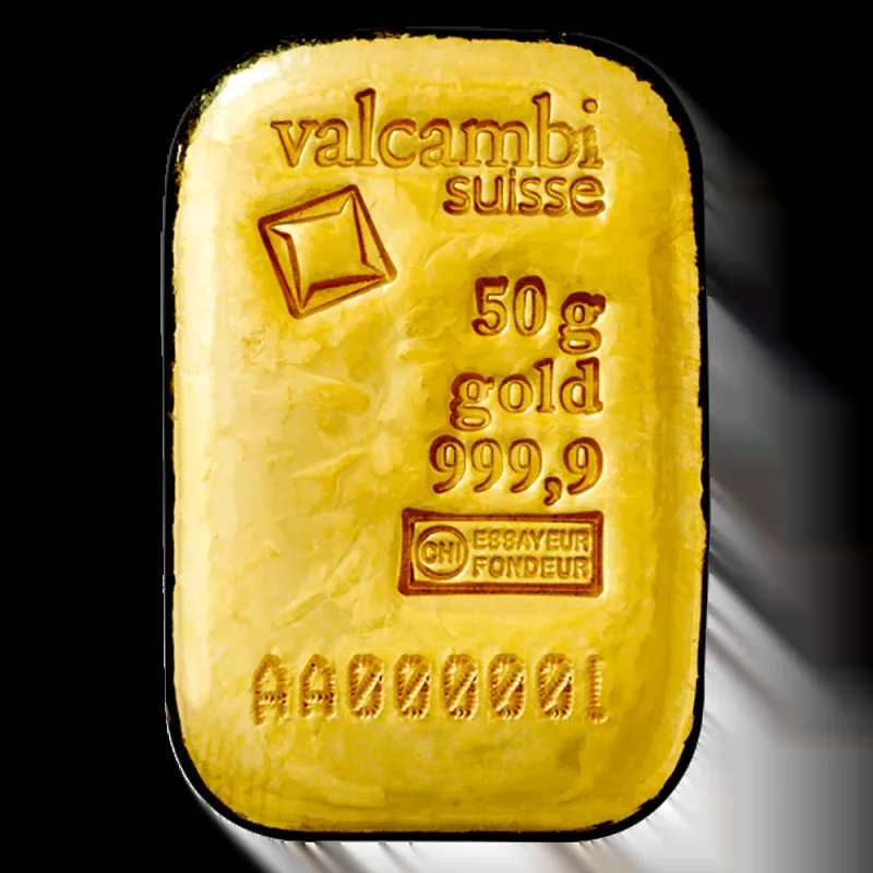 50g Gold Bar | Casted | Valcambi