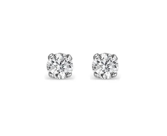 Diamond Earrings 0.20CT Studs Premium Quality in 18K White Gold - 3mm