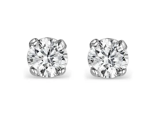 Diamond Earrings 1.00CT Studs G/Vs Quality in 18K White Gold - 5.1mm