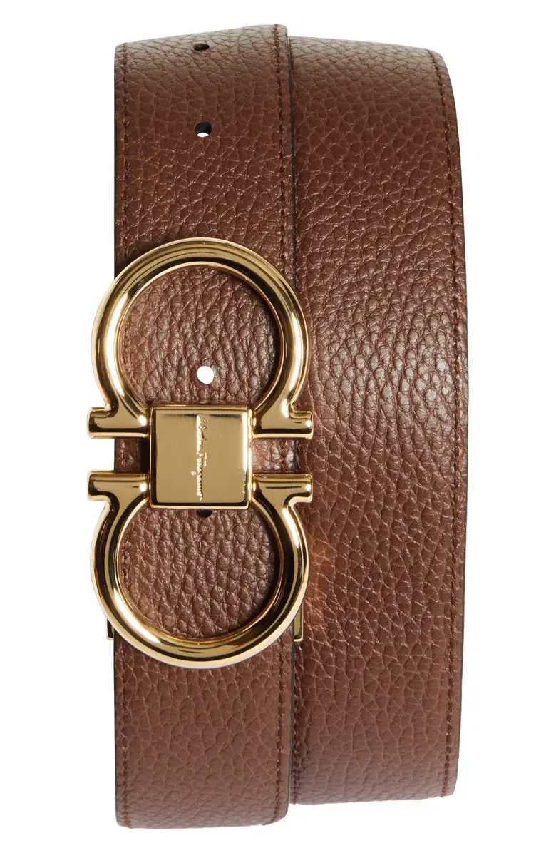 Ferragamo Double Gancini Adjustable Belt